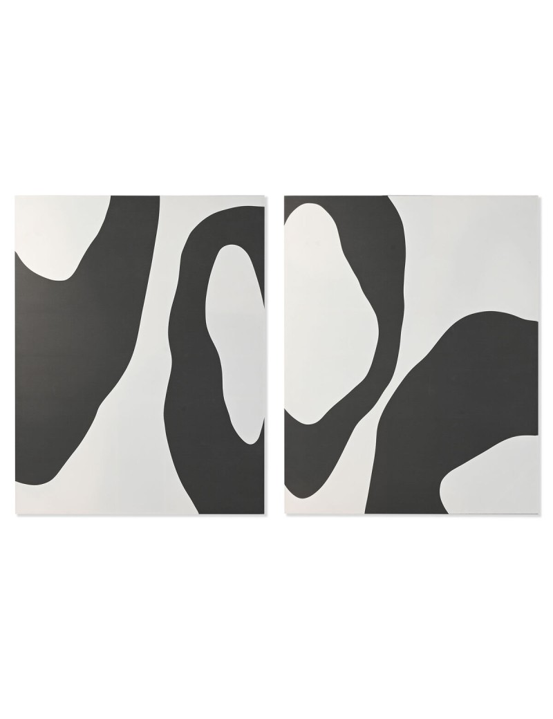 Cuadro Home ESPRIT Blanco Azul marino Moderno Urbano 140 x 3 x 180 cm (2 Unidades)
