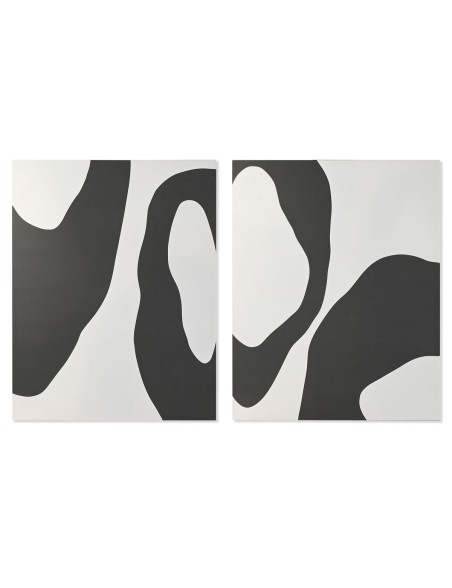 Cuadro Home ESPRIT Blanco Azul marino Moderno Urbano 140 x 3 x 180 cm (2 Unidades)