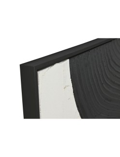 Cuadro Home ESPRIT Blanco Negro Abstracto 103 x 4,3 x 143 cm (2 Unidades)