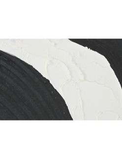 Cuadro Home ESPRIT Blanco Negro Abstracto 103 x 4,3 x 143 cm (2 Unidades)
