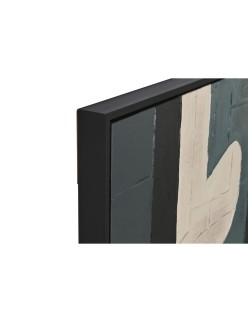 Cuadro Home ESPRIT Negro Verde Urbano 83 x 3,5 x 123 cm (2 Unidades)