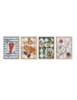 Cuadro Home ESPRIT Mediterráneo 50 x 2,5 x 70 cm (4 Unidades)