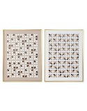 Cuadro Home ESPRIT Blanco Beige Dorado Moderno Urbano 90 x 3,5 x 120 cm (2 Unidades)