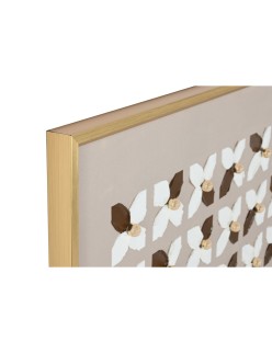 Cuadro Home ESPRIT Blanco Beige Dorado Moderno Urbano 90 x 3,5 x 120 cm (2 Unidades)
