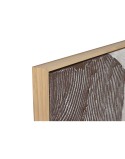 Cuadro Home ESPRIT Marrón Negro Beige Abstracto 123 x 4,3 x 123 cm (2 Unidades)