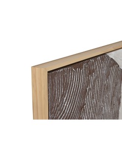 Cuadro Home ESPRIT Marrón Negro Beige Abstracto 123 x 4,3 x 123 cm (2 Unidades)