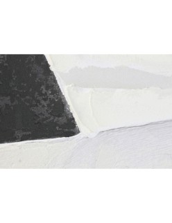 Cuadro Home ESPRIT Blanco Negro Beige Abstracto 103 x 4,3 x 143 cm (2 Unidades)