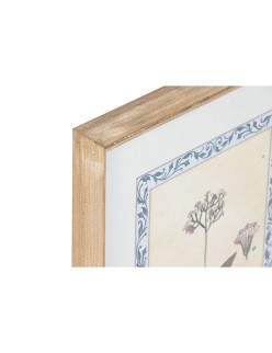 Cuadro Home ESPRIT Shabby Chic Plantas botánicas 40 x 2,5 x 50 cm (4 Unidades)