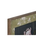 Cuadro Home ESPRIT Azul Verde Rosa Jarrón Shabby Chic Florero 50 x 2,5 x 70 cm (2 Unidades)