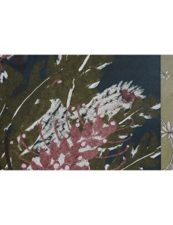 Cuadro Home ESPRIT Azul Verde Rosa Jarrón Shabby Chic Florero 50 x 2,5 x 70 cm (2 Unidades)