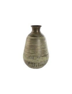 Jarrón Home ESPRIT Verde Aluminio 18 x 18 x 30 cm