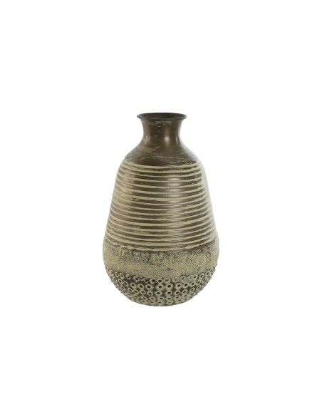 Jarrón Home ESPRIT Verde Aluminio 18 x 18 x 30 cm