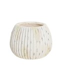 Jarrón Home ESPRIT Blanco Magnesio 36 x 36 x 26 cm