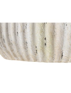 Jarrón Home ESPRIT Blanco Magnesio 36 x 36 x 26 cm