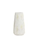 Jarrón Home ESPRIT Blanco Magnesio 28 x 28 x 53 cm