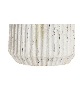 Jarrón Home ESPRIT Blanco Magnesio 28 x 28 x 53 cm