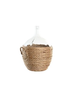 Vase Home ESPRIT Durchsichtig Hellbraun Kristall natürlich 37 x 37 x 55 cm