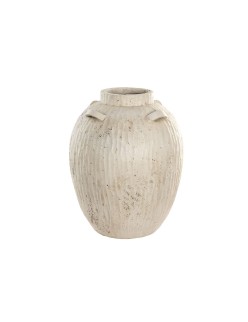 Jarrón Home ESPRIT Blanco Magnesio 38 x 38 x 48 cm