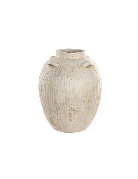 Jarrón Home ESPRIT Blanco Magnesio 38 x 38 x 48 cm