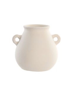 Jarrón Home ESPRIT Beige Terracota Estilo artesanal 29 x 25 x 25 cm