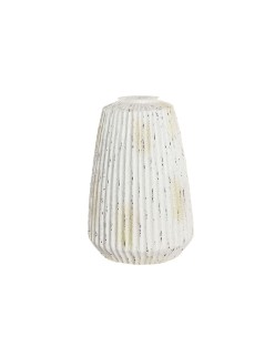 Jarrón Home ESPRIT Blanco Magnesio 28 x 28 x 41 cm