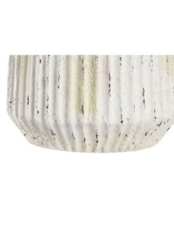 Jarrón Home ESPRIT Blanco Magnesio 28 x 28 x 41 cm