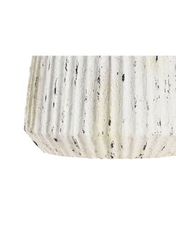 Jarrón Home ESPRIT Blanco Magnesio 28,5 x 28,5 x 32,5 cm