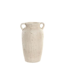 Jarrón Home ESPRIT Blanco Magnesio 23,5 x 21,5 x 37,5 cm