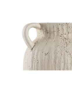 Jarrón Home ESPRIT Blanco Magnesio 23,5 x 21,5 x 37,5 cm