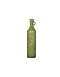 Vase Home ESPRIT Vert Cristal recyclé Finition vieillie 18 x 18 x 75 cm