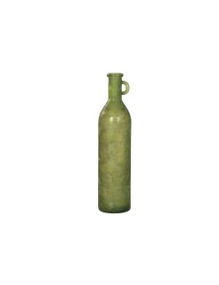 Jarrón Home ESPRIT Verde Cristal reciclado Acabado envejecido 18 x 18 x 75 cm