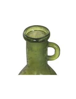 Vase Home ESPRIT Vert Cristal recyclé Finition vieillie 18 x 18 x 75 cm