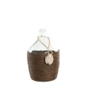 Jarrón Home ESPRIT Transparente Marrón oscuro Cristal Natural Colonial 26 x 26 x 39 cm