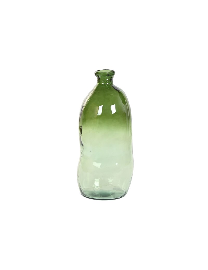 Jarrón Home ESPRIT Verde Cristal reciclado 34 x 34 x 73 cm