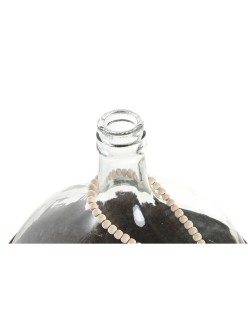 Jarrón Home ESPRIT Transparente Marrón oscuro Cristal Colonial 37 x 37 x 55 cm