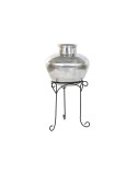 Vaso Home ESPRIT Nero Argentato Alluminio 45 x 45 x 95 cm