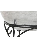Jarrón Home ESPRIT Negro Plateado Aluminio 45 x 45 x 95 cm