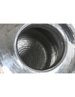 Vaso Home ESPRIT Preto Prateado Alumínio 45 x 45 x 95 cm