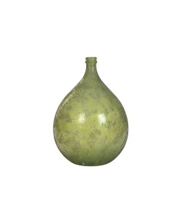 Jarrón Home ESPRIT Verde Cristal reciclado Acabado envejecido 40 x 40 x 56 cm