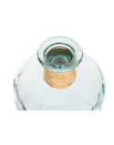 Jarrón Home ESPRIT Transparente Junco Cristal reciclado Natural 25 x 25 x 75 cm