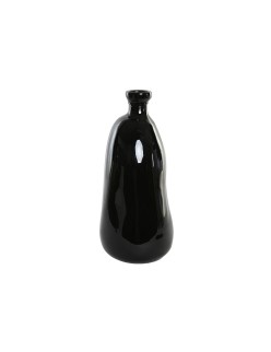 Jarrón Home ESPRIT Negro Cristal reciclado 22 x 22 x 51 cm