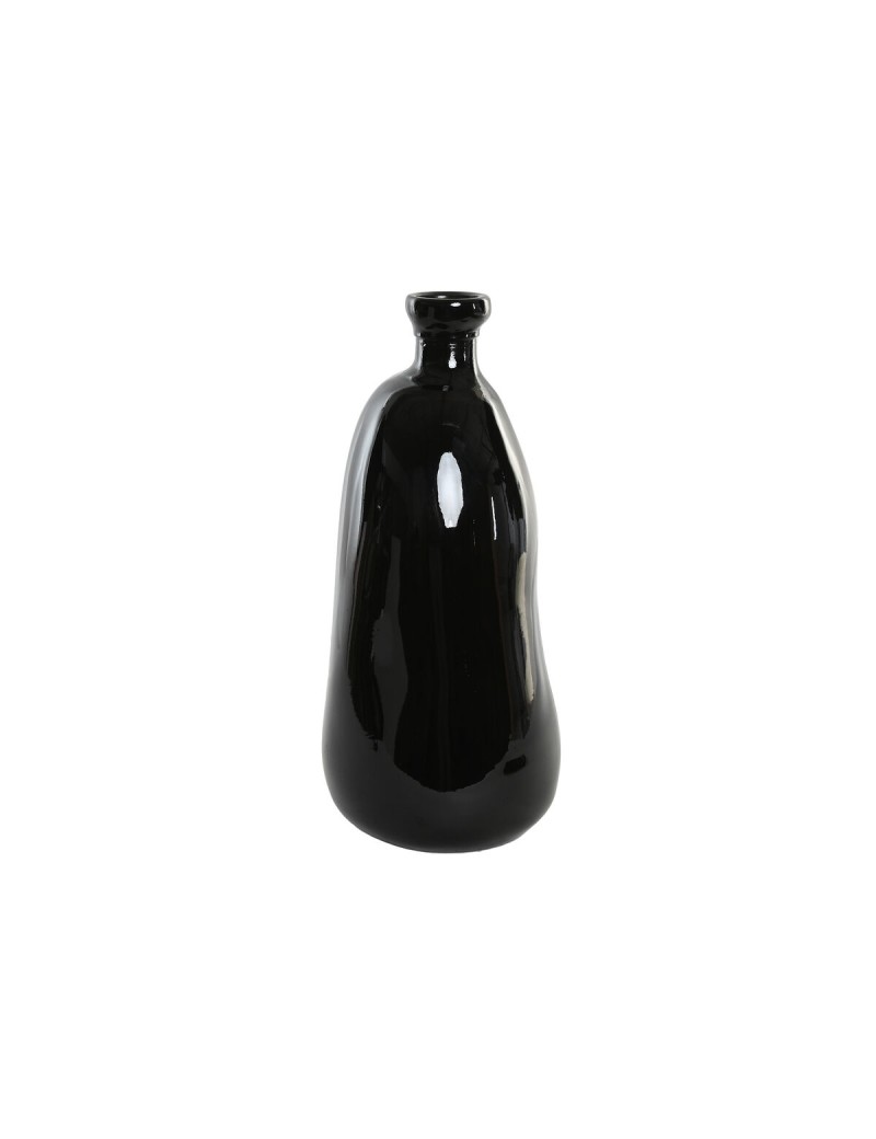 Jarrón Home ESPRIT Negro Cristal reciclado 22 x 22 x 51 cm