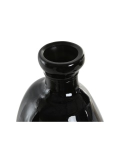 Jarrón Home ESPRIT Negro Cristal reciclado 22 x 22 x 51 cm