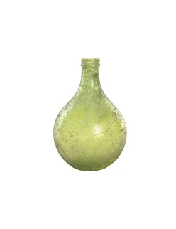 Jarrón Home ESPRIT Verde Cristal reciclado Acabado envejecido 29 x 29 x 43 cm