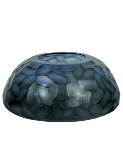 Jarrón Home ESPRIT Azul Cristal Moderno 33 x 33 x 14 cm