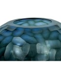 Jarrón Home ESPRIT Azul Cristal Moderno 33 x 33 x 14 cm