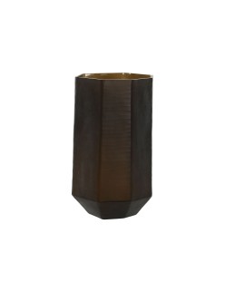 Jarrón Home ESPRIT Gris oscuro Cristal Moderno 18 x 18 x 31 cm