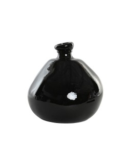 Jarrón Home ESPRIT Negro Cristal reciclado 31 x 31 x 32 cm
