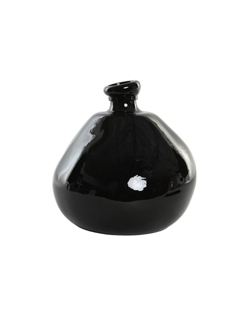 Jarrón Home ESPRIT Negro Cristal reciclado 31 x 31 x 32 cm