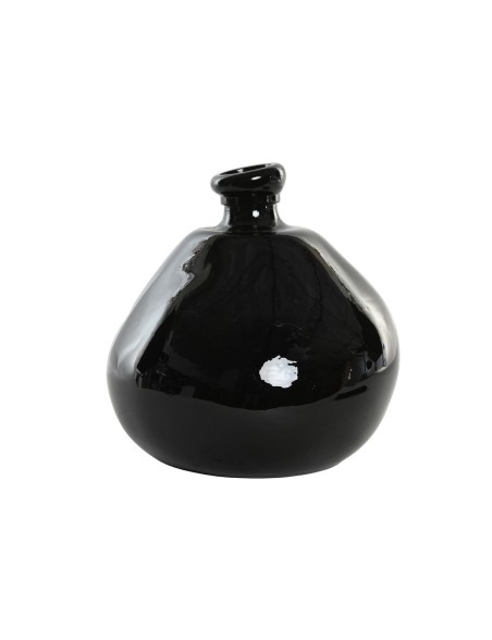 Jarrón Home ESPRIT Negro Cristal reciclado 31 x 31 x 32 cm